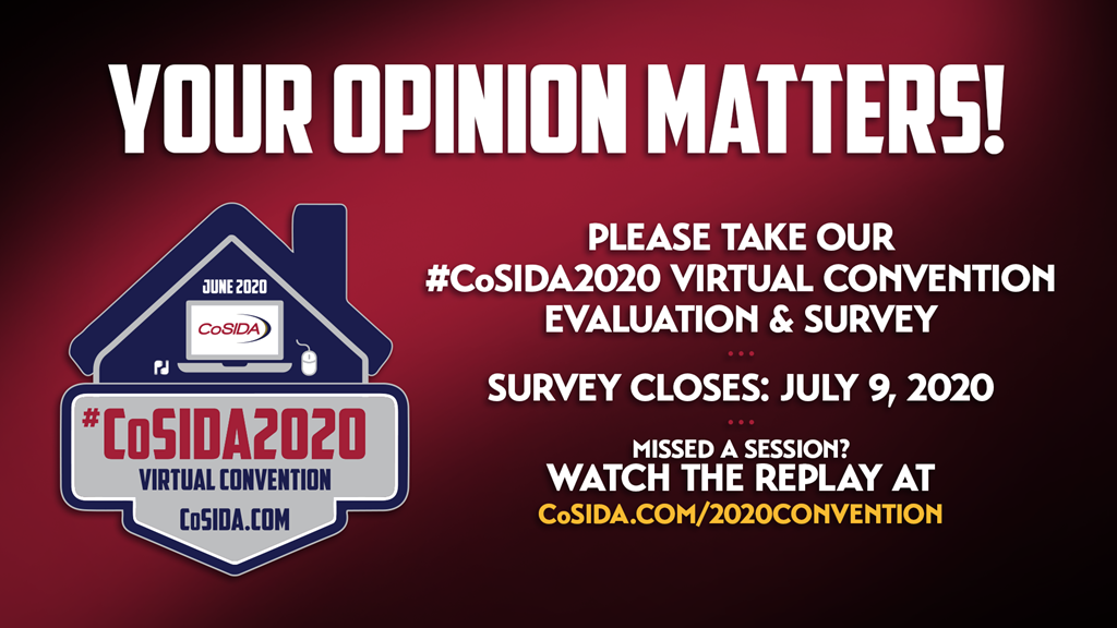 July 9 Deadline: Please Participate In Our #CoSIDA20 Virtual Convention Survey & Evaluation